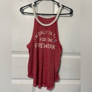 Fifth Sun Red Graphic Muscle Tee